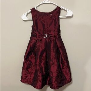 Elegant Burgundy Kids Dress